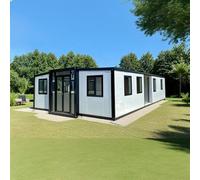 Petite maison préfabriquée de 6 m/12 m à vendre, petite maison modulaire portable à vivre pour adultes, maison de conteneur personnalisable avec 3 chambres, cuisine et salle de bain pour la famille
