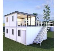 Petite maison préfabriquée de luxe extensible de 6,1 m à 2 étages avec cuisine et salle de bain de 1 à 6 chambres, petite maison extensible à vendre, immeuble de bureaux modulaire moderne préfabriqué