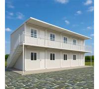 Petite maison préfabriquée moderne à 2 étages à vendre, maison de conteneur modulaire de 6 m avec 4 à 6 chambres, cuisine complète et salle de bain - Espace de vie mobile pliable extensible, immeuble
