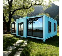 Petite maison préfabriquée moderne à vendre Maison de conteneur extensible | Maison préfabriquée avec espace de vie extensible avec salle de bain complète et cuisine pour les vacances, maison d'hôtes
