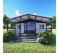 Petite maison préfabriquée moderne de 6,1 m à vendre avec conteneur extensible avec design personnalisable, mobil-home modulaire portable avec salle de bain et cuisine