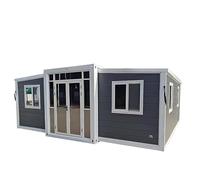 Petite maison préfabriquée portable avec trois pièces, facile à plier pour une installation rapide et une vie durable