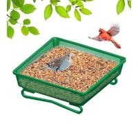 Petite Mangeoire à Oiseaux - Mangeoire au Sol pour Colibris d'Extérieur,Récipient Carré pour Nourriture Décorations de Jardin Faune Corneille Écureuil Lapin