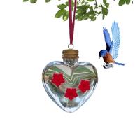Petite mangeoire à oiseaux - Mangeoire en forme de cœur pour abeilles, eau à suspendre en forme de colibri | Abreuvoir pollinisateur en forme de cœur, station d'eau faite à la main pour la maison et