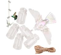 Petite Mangeoire à Oiseaux - Petit Étanche Transparent Accessoires D Observation des Oiseaux - Mangeoire pour Colibris,Usage Intérieur Maison Patio Observation Nourriture Eau Animaux