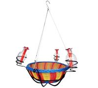 Petite mangeoire pour colibri - Gamelle d'eau anti-fuite avec 3 ports d'alimentation, pour nichoirs, nourriture, eau, animaux domestiques, jardin, fenêtre, cour, pelouse, faune