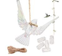 Petite mangeoire pour colibri - Petit biberon transparent anti-fuite | Mangeoire à eau pour colibri | Pour jardiner, nourriture, eau, extérieur, terrasse, observation à l'intérieur de la maison