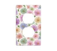 Petite marguerite aquarelle pastel, couvercle d'interrupteur décoratif 1 gang plaque murale pour cuisine, salle de bain, taille 7 x 11,4 cm