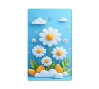 Petite marguerite dans le ciel - Plaque murale vierge pour interrupteur - Décoration pour cuisine, salle de bain - Dimensions : 11,4 x 7 cm