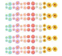 Petite Marguerite Mini Marguerite Decoration Charms pour Bracelet - Perles Fleur en Résine Colorée, Perle Plate et Breloque Idéales pour DIY et Créations Artisanales