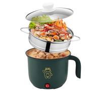 Petite Marmite Hot Pot électrique Avec Cuiseur à Vapeur, Mini Marmite électriquek 1.5 L, Casserole Electrique, Portable Poêle Multifonction, Marmite électrique Multifonction Avec Cuiseur à Vapeur