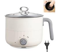 Petite Marmite Hot Pot Électrique, Petite Poêle Électrique 1,8 L, Mini Marmite Électriquek, Casserole Electrique, Portable Poêle Multifonction pour la maison, le dortoir, Réglage à deux vitesses