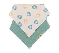 Petite&Mars Bandana Luke 3m+ bavoir Beige Kiwis&Misty Green 1 pcs