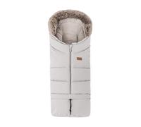 Petite&Mars Chancelière Universelle Arctic - Poussette Landau Siège Auto Lits Bébé - Gris Clair - Vert - Imperméable - Chaud - Coupe-Vent