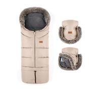 Petite&Mars Fusak 4v1 Arctic Sac de couchage d'hiver pour poussette, buggy et siège auto Imperméable et coupe-vent, Set de pétales de rose, 78/110x48cm, Petite & Mars Fusak 4v1 Arctic Chancelière pour