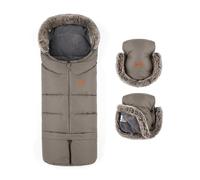 Petite&Mars Fusak 4v1 Arctic Sac de Couchage d'hiver pour Poussette, Buggy et siège Auto Imperméable et Coupe-Vent, Mocha Mousse Set, 78/110x48cm, Petite & Mars Fusak 4v1 Arctic Chancelière pour