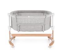 Petite&Mars Glory - Lit d'Appoint 2 en 1 Bébé avec Matelas, Fonction Balançoire, Côté Pliable, Hauteur Réglable, Fenêtre en Filet, 4 roulettes, Sac de Transport - 0-6 Mois, 9 kg, Beige Mocha