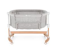 PETITE&MARS Lit Cododo Bébé Glory 2-en-1 Co-Sleeping Berceau Balancelle Réglable Hauteur Matelas Roulettes Pliable Gris