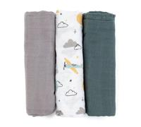 Petite&Mars Moussy couches en tissu Grey Planes 68 x 68 cm 3 pcs