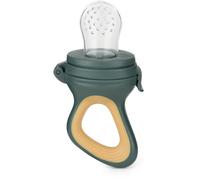 Petite&Mars Silicone Food Feeder 6m+ sucette de dentition Green&Ochre 1 pcs
