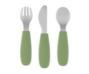 Petite&Mars Take&Match Stainless Steel Cutlery Set couverts pour enfant Sweet Pea 12m+ 3 pcs