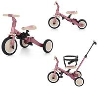 Petite&Mars Turbo 5-en-1 Tricycle Évolutif - Vélo Bébé Multifonction Réglable, 1,5 à 5 Ans (Dusty Rose)