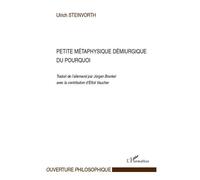 Petite métaphysique démiurgique du pourquoi - Ulrich Steinvorth - L'harmattan - broché - Essai