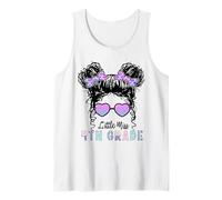 Petite Miss 4e année Messy Bun Girl Retour à l'école 1er Débardeur