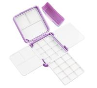 Petite palette d'aquarelle - Boîte de rangement légère et portable avec contrôle de l'humidité - Boîte de peinture anti-fuite - Palette de voyage parfaite pour l'aquarelle et l'art en plein air