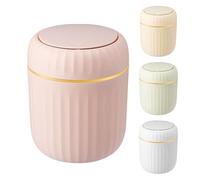 Petite panier à ordures, panier de bureau, appuyez sur le panierr des déchets, pâte de table de luxe légère avec couvercle avec couvercle, créatif pour les ordures pour table de chevet de chambr