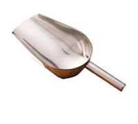 Petite pelle à déchets portative en acier inoxydable épais, brouette grise d'extérieur, balai simple intégré durable CuillèRe à Glace(13 inch)