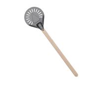 Petite pelle à pizza rotative, outil à pizza rond, manche en bois, accessoires for four, pelle à pizza 7 8 9 pouces, aluminium antiadhésif pour four à pizza, cuisson du pain(Black 7inch 70cm)