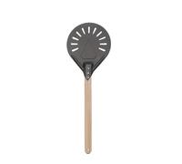 Petite pelle à pizza rotative, outil à pizza rond, manche en bois, accessoires for four, pelle à pizza 7 8 9 pouces, aluminium antiadhésif pour four à pizza, cuisson du pain(Black 7inch 55cm)
