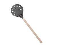 Petite pelle à pizza rotative, outil à pizza rond, manche en bois, accessoires for four, pelle à pizza 7 8 9 pouces, aluminium antiadhésif pour four à pizza, cuisson du pain(Black 8inch 73cm)
