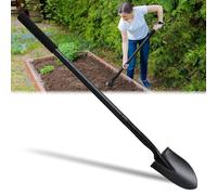 Petite Pelle de Jardin avec Manche en Acier Inoxydable de 110 cm, pelles métalliques Robustes et Amovibles pour Le Jardinage, Le creusement, Le Camping et l'ouverture de tranchées, Noir