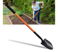 Petite Pelle de Jardin avec Manche en Acier Inoxydable de 110 cm, pelles métalliques Robustes et Amovibles pour Le Jardinage, Le creusement, Le Camping et l'ouverture de tranchées, Orange