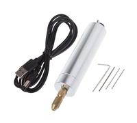Petite perceuse électrique pour la taille - Alimentée par USB - Avec 3 embouts - En alliage d'aluminium - Légère - Perceuses manuelles sans fil pour clous