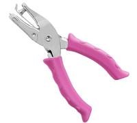 Petite perforatrice à trou unique de 6 mm avec poignée en silicone et collecteur de chutes, Perforeuse manuelle, une troueuse papier pour trou propre, idéale pour enfants, DIY, bureau, école et maison