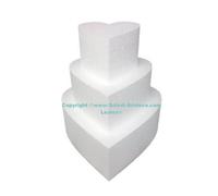 Petite Pièce montée Coeur en polystyrène Hauteur 21cm Base 20cm à 10cm 3 socles Styro de 7cm de haut haute densité - Unique