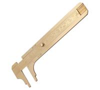 Petite pince en laiton : outil de mesure de poche rétro, règle en cuivre à échelle | Calibre Vernier précis pour la mesure du fil, une règle en laiton utile pour les perles, bijoux, travaux