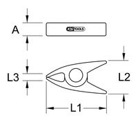 Petite pince isolée en plastique 67x27 mm KS TOOLS - 112.1643
