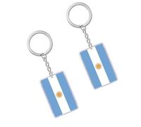 Petite Pine Lot de 2 porte-clés drapeau de l'Argentine - Acrylique - Argentine