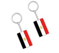 Petite Pine Lot de 2 porte-clés drapeau de l'Égypte en acrylique égyptien