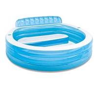 Petite Piscine Aqua Lounge - 229 x 218 x 76 cm - Banc gonflable intégré G