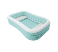 La « piscine familiale gonflable » Intex offre des sièges rembourrés et beaucoup d’espace pour profiter de la baignade relaxante