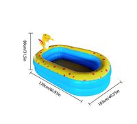 Petite piscine gonflable 402 pour enfants,arroseur de fontaine de dinosaure à degré d'usure élastique avec d'eau de dinosaure - Type Blue
