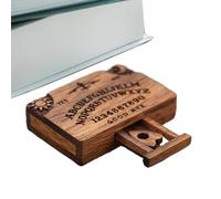 Petite planche à fantômes - 3,3 x 2,2 x 1 cm - Grand ornement Ouija en bois - Jeu de parole classique - Décoration de table paranormale de style rétro pour Halloween, séance, décoration de table pour