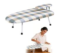 Petite planche à repasser pliable 60 x 37 cm avec pieds antidérapants et grille de protection contre la chaleur, mini planche à repasser peu encombrante pour appartement, voyage et bureau à domicile