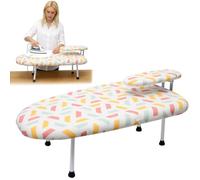 Petite planche à repasser pliable avec pieds antidérapants et grille de protection contre la chaleur pour le bureau, l'appartement et les voyages - 60 x 30 cm