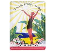 Petite Plaque métallique Corsica Chaise Longue 21 x 15 cm